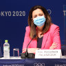 Premier Annastacia Palaszczuk at a press conference in Tokyo, Japan.