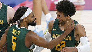 Matisse Thybulle (right) is excited to represent the Boomers.