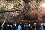 Fireworks after Brisbane was announced as the host city of the 2032 Olympics.