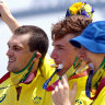 Hour of power: Men’s four gold medallists Alex Purnell, Jack Hargreaves, Alex Hill and Spencer Turrin.