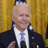 US President Joe Biden urges the public to vaccinated. 