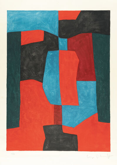 Serge Poliakoff, ‘Red, green and blue composition 76’, 1969