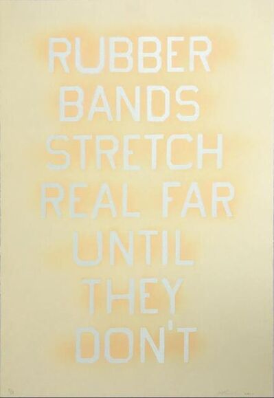 Ed Ruscha, ‘Rubber Bands (State III)’, 2017