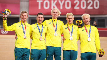 Australia’s team pursuit bronze medallists.