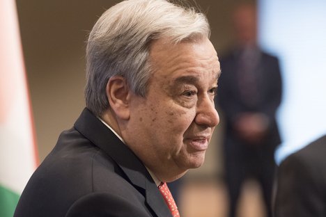 Secretary-General Antonio Guterres briefs journalists on climate change in New York,29 March 2018