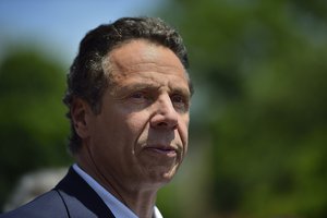 Governor Andrew Cuomo delivers remarks at the start of the Little Neck Douglaston Memorial Day Parade