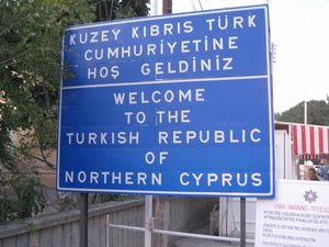 File - A sign on the UN Buffer Zone in Nicosia, Cyprus, the last divided capital in Europe. The zone is a demilitarized zone separating the Republic of Cyprus and the largely unrecognized Turkish Republic of Northern Cyprus in the North.