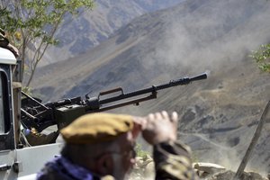 Militiamen loyal to Ahmad Massoud, son of the late Ahmad Shah Massoud, take part in a training exercise, in Panjshir province, northeastern Afghanistan, Monday, Aug. 30, 2021.