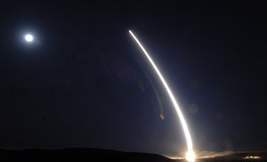 An unarmed Minuteman III intercontinental ballistic missile was launched from Vandenberg Air Force Base, California