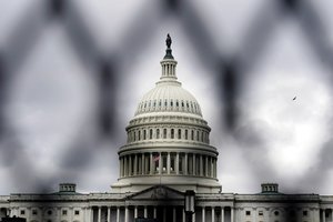 Security fencing is seen around the Capitol in Washington, Friday, Sept. 17, 2021, ahead of a weekend rally planned by allies of former President Donald Trump that is aimed at supporting the so-called "political prisoners" of the Jan. 6 insurrection at the U.S. Capitol.