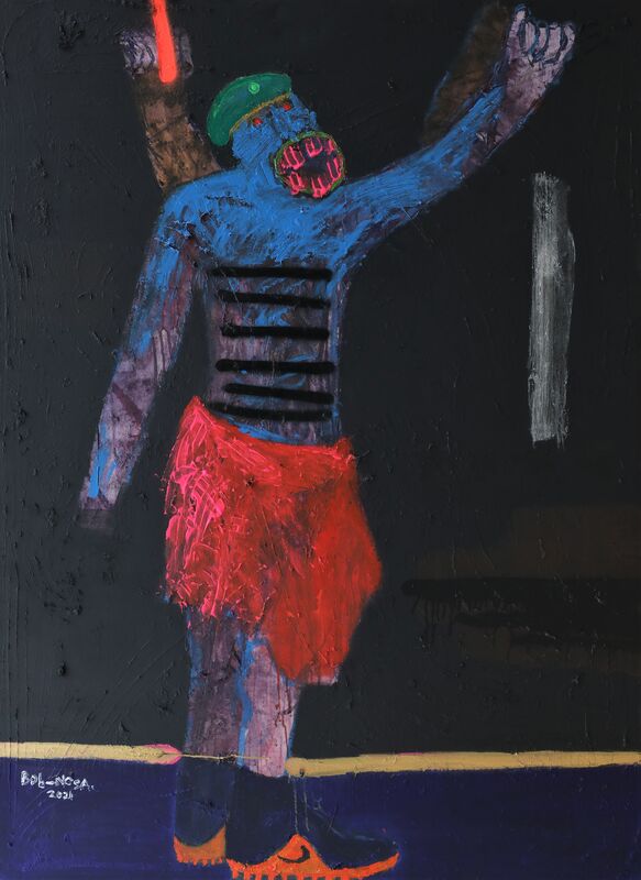 Bob-nosa, ‘Standing for Justice ’, 2021, Painting, Acrylic and spray paint on textured canvas, Out of Africa Gallery