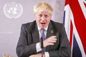 Boris Johnson, Prime Minister of the United Kingdom of Great Britain and Northern Ireland, addresses the high-level roundtable on climate action.