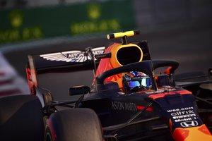 Red Bull driver Max Verstappen of the Netherlands in action during thrid practice at the Formula One Abu Dhabi Grand Prix in Abu Dhabi, United Arab Emirates, Saturday, Dec. 11, 2020