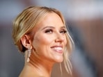 Scarlett Johansson poses on the red carpet during the Oscars arrivals at the 92nd Academy Awards in Hollywood.(REUTERS)