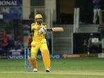 MS Dhoni hitting the winnings runs against Delhi Capitals. (IPLT20)