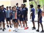 Indian football team faces Nepal(Indian football team / Twitter)