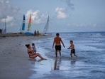 Tourists enjoy the beach at the Iberostar Selection Varadero hotel in Varadero, Cuba. Authorities in Cuba have begun to relax Covid restrictions in several cities like Havana and Varadero. (AP Photo/Ramon Espinosa)