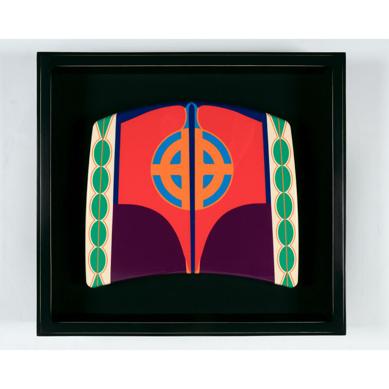 Judy Chicago, ‘Car Hood’, 1965/2021, Mixed Media, Sprayed automotive lacquer on car hood, printed on metal, Turner Carroll Gallery