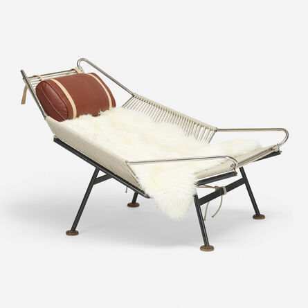 Hans J. Wegner, ‘Early Flag Halyard lounge chair’, c. 1950