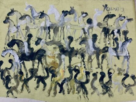 Purvis Young, ‘Freedom Horses’, ca. 1990