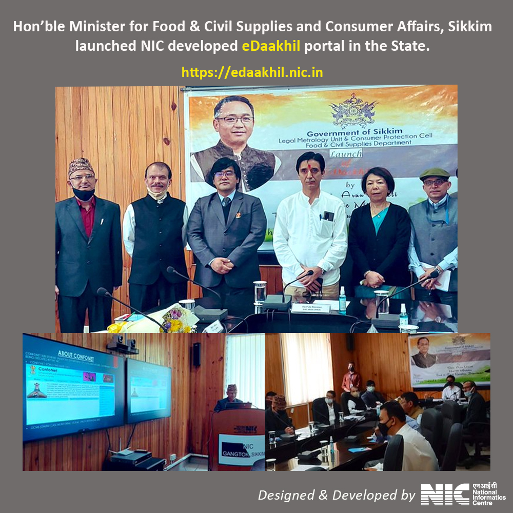 Image of NIC developed eDaakhil portal launched in Sikkim.