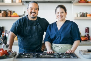 Good Food Kitchen hosts Adam Liaw and Danielle Alvarez.