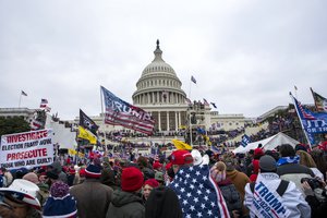 Support of President Donald Trump rally at the U.S. Capitol on Wednesday, Jan. 6, 2021, in Washington. (AP Photo/Jose Luis Magana)