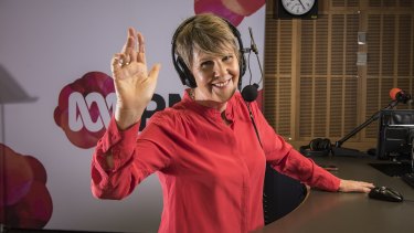 Fran Kelly waves goodbye from the Radio National breakfast desk