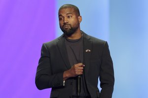 Kanye West answers questions from Sr. pastor Joel Osteen during the 11 am service at Lakewood Church