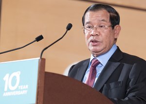 Samdech Akka Moha Sena Padei Techo Hun Sen, Prime Minister of the Kingdom of Cambodia at a Panel Global Leaders Investment Summit I Investment in a new era of globalization during the Word Investment Forum 2018