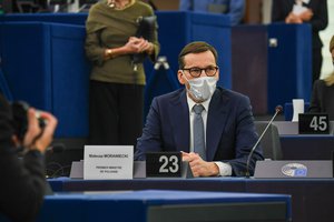 Image showing Participation of Prime Minister of Poland, Mateusz Morawiecki, during the EP plenary session, Strasbourg - EP/Louise-Weiss, October 19, 2021.