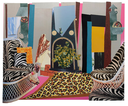 Mickalene Thomas, ‘Interior: Zebra with Two Chairs and Funky Fur’, 2014