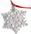 Handmade Snowflake Christmas Tree Ornament - Pewter Winter Decorations - Snow Gift for Women