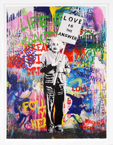 Mr. Brainwash, ‘'Love Is The Answer' Einstein Street Art, Unique Painting’, 2021