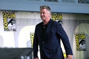 File - Alec Baldwin speaking at the 2016 San Diego Comic Con International, for "The Boss Baby", at the San Diego Convention Center in San Diego, California.