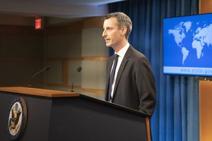 Department Spokesperson Ned Price holds the Daily Press Briefing at the U.S. Department of State in Washington, D.C., on March 1, 2021