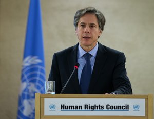 Deputy Secretary of State Antony "Tony" Blinken delivers the U.S. national statement -- highlighting the United States’ commitment to championing human rights and fundamental freedoms