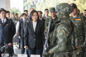 President Tsai Ing-wen at Spring Festival condolences to the "Army Force Training Southern District Joint Test Center", 21 January 2020