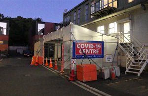 Coronavirus Covid-19 testing centre, Alfred St, Wellington, New Zealand