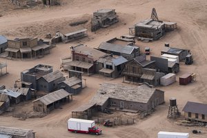 This Oct. 23, 2021, file photo, shows the Bonanza Creek Ranch in Santa Fe, N.M., where actor Alec Baldwin pulled the trigger on a prop gun while filming “Rust” and unwittingly killed a cinematographer and injured a director. Experts predict a tremendous legal fallout.