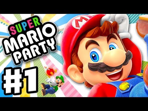 Super Mario Party - Gameplay Walkthrough Part 1 - Intro and Whomp's Domino Ruins! (Nintendo Switch)