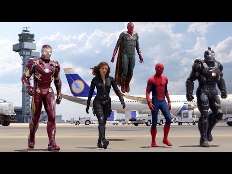 Team Iron Man vs Team Cap - Airport Battle Scene - Captain America: Civil War - Movie CLIP HD