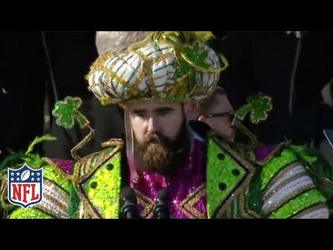 Jason Kelce's EPIC Speech at the Eagles Super Bowl Parade: "An Underdog is a Hungry Dog!"  | NFL