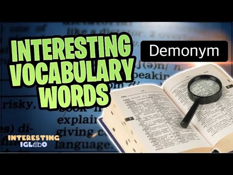 (Demonym) Interesting Vocabulary Words, Learn English Vocabulary