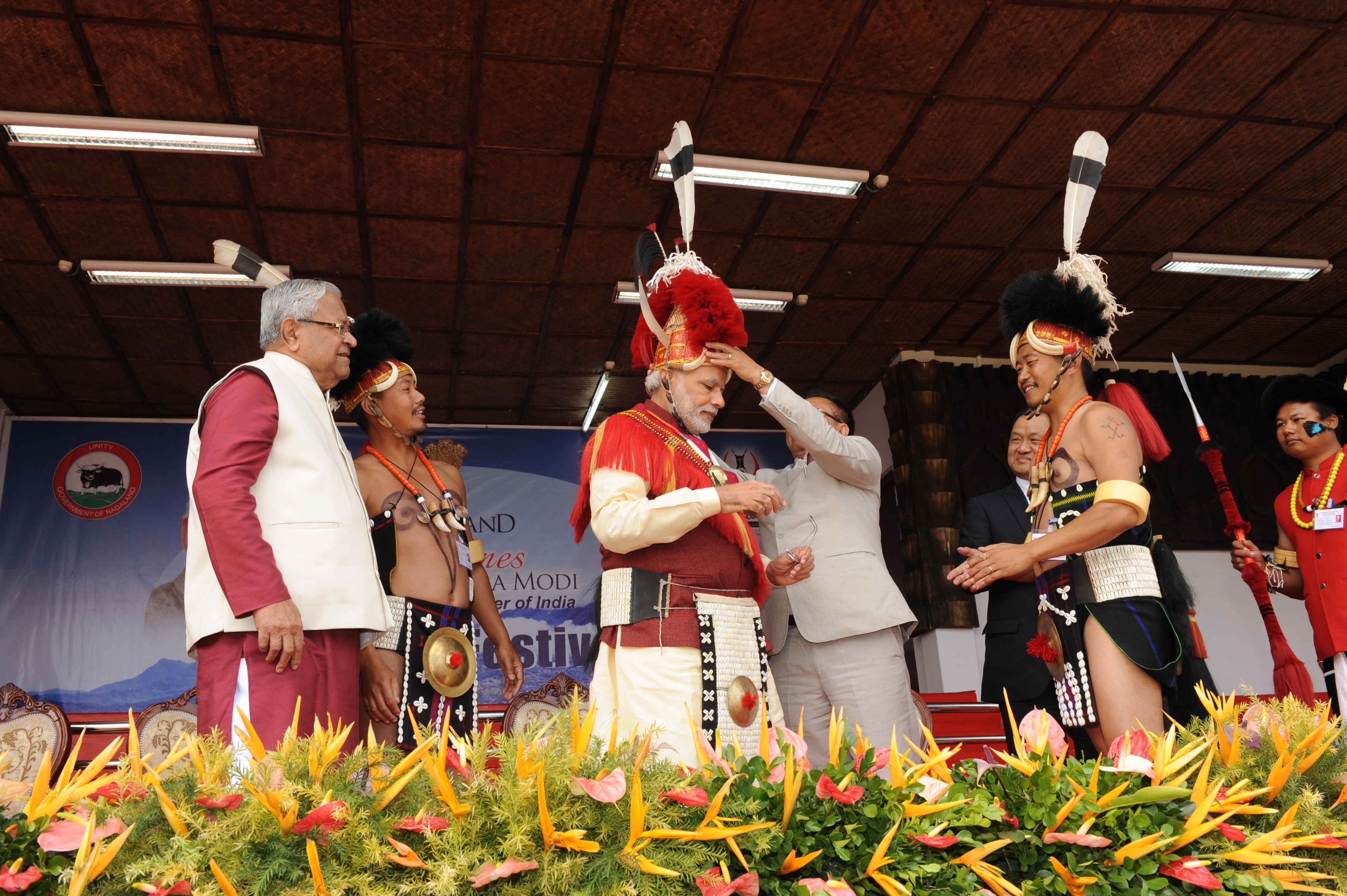 PM Modi at the Hornbill Festival, at Kohima