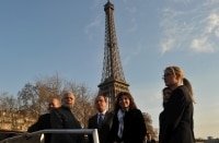 PM Modi at boat ride on La Seine