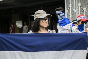 People during a protest against the government of President Daniel Ortega, Managua, Nicaragua