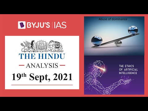 'The Hindu' Analysis for 19th September, 2021. (Current Affairs for UPSC/IAS)