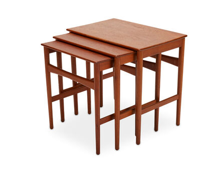 Hans Jørgensen Wegner, ‘A set of Hans Jørgensen Wegner modern teak nesting tables’, Circa 1950