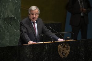 04 June 2019,Secretary-General Antonio Guterres makes remarks to the General Assembly on the election of Tijjani Muhammad-Bande as President of the Assembly's seventy-fourth session